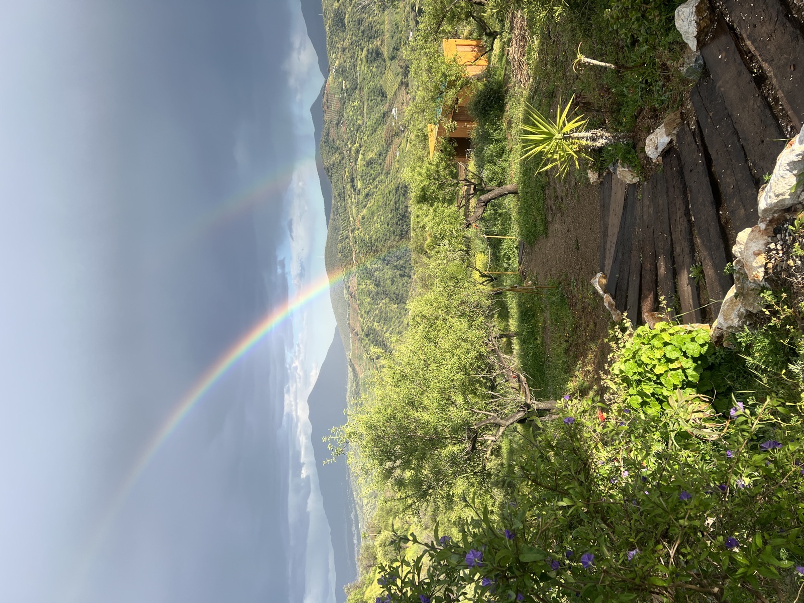 Andalusian mountains, rainbow and nature